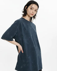 Navy Blue - Acid Washed Oversized T-Shirts  Oversized Tees
