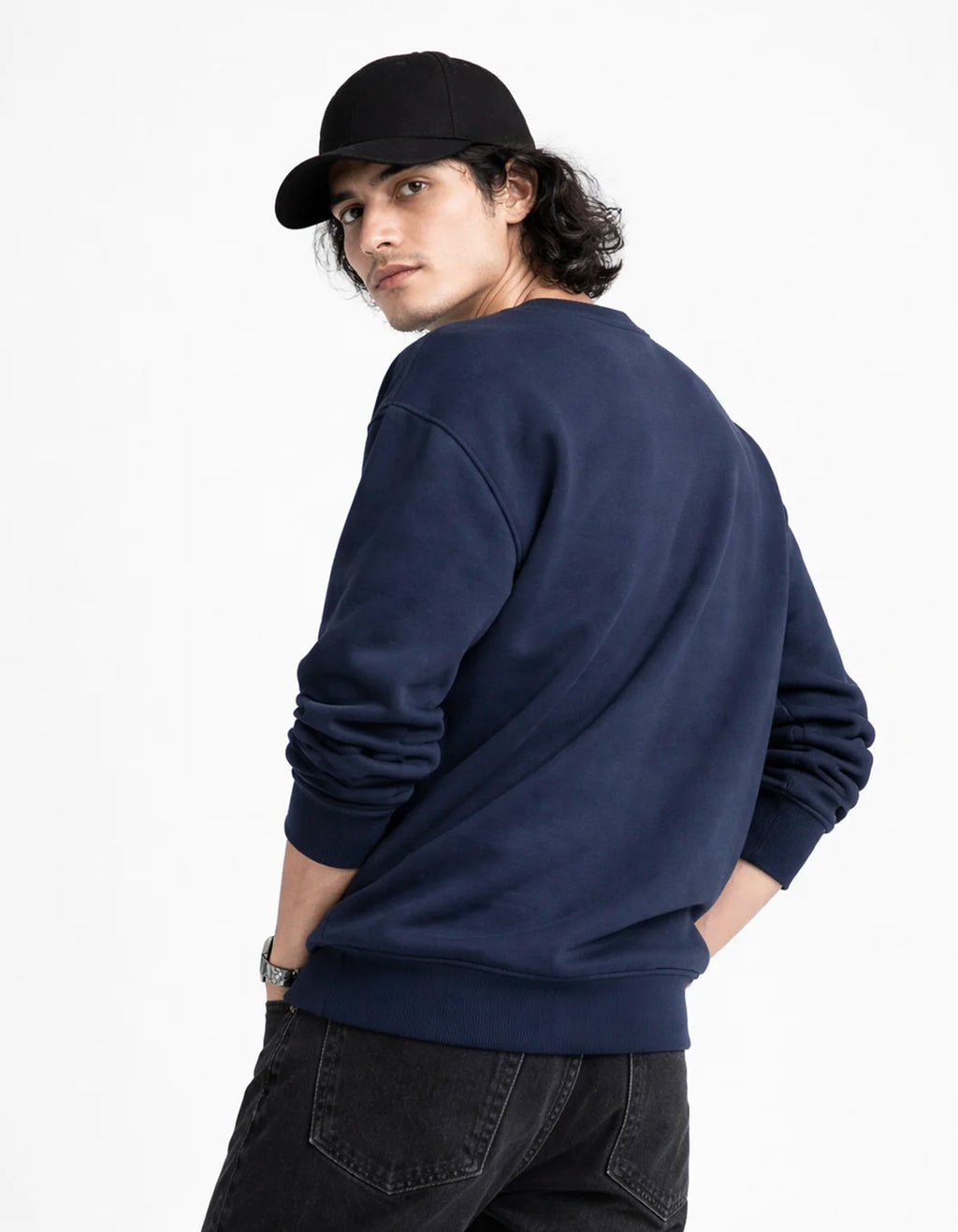 DEEP NAVY - PREMIUM OVERSIZED SWEATSHIRT