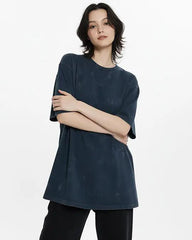 Navy Blue - Acid Washed Oversized T-Shirts  Oversized Tees