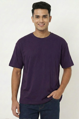 Solid Purple Cotton T-Shirt  Tshirts