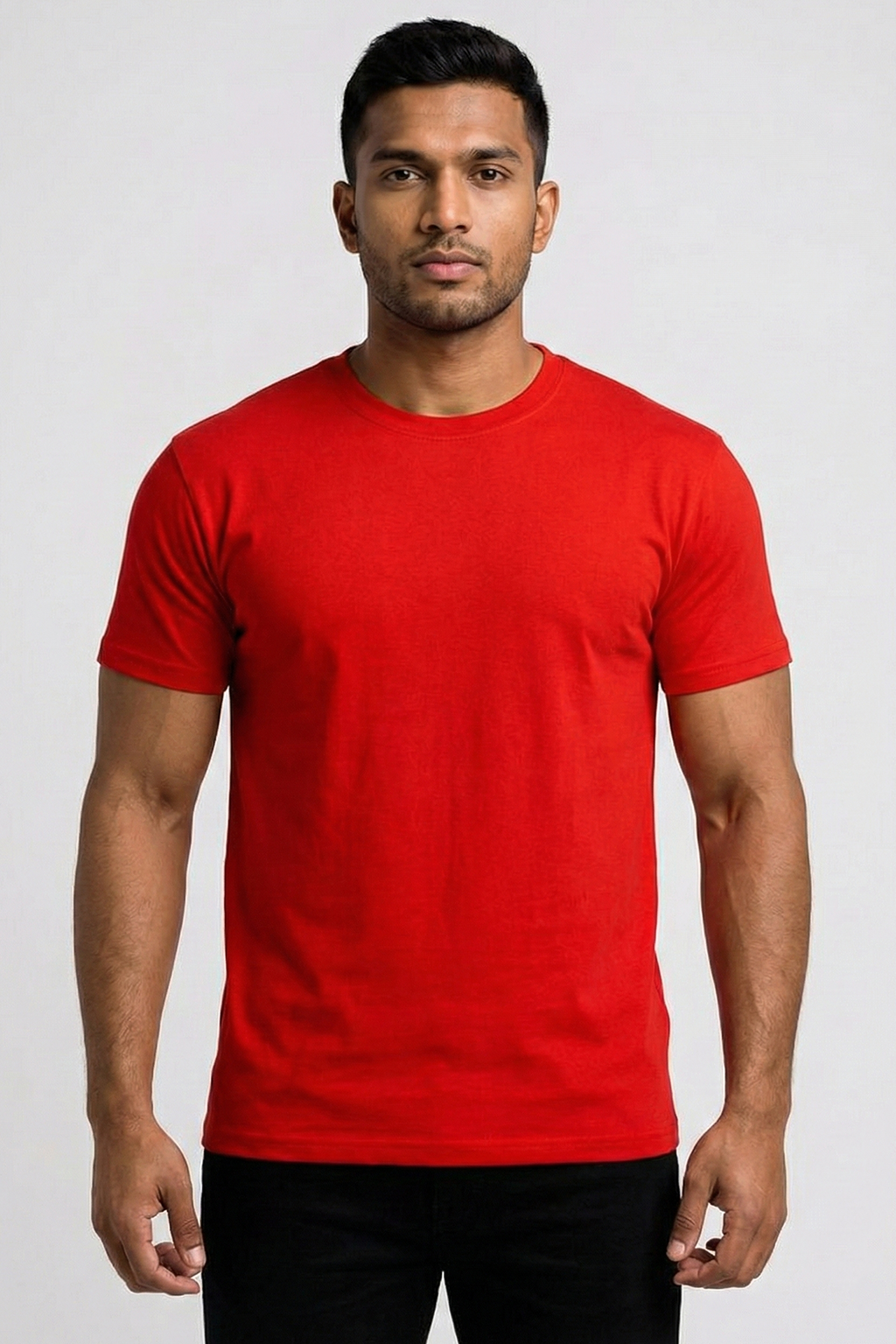 Solid Red Cotton T-Shirt  Tshirts