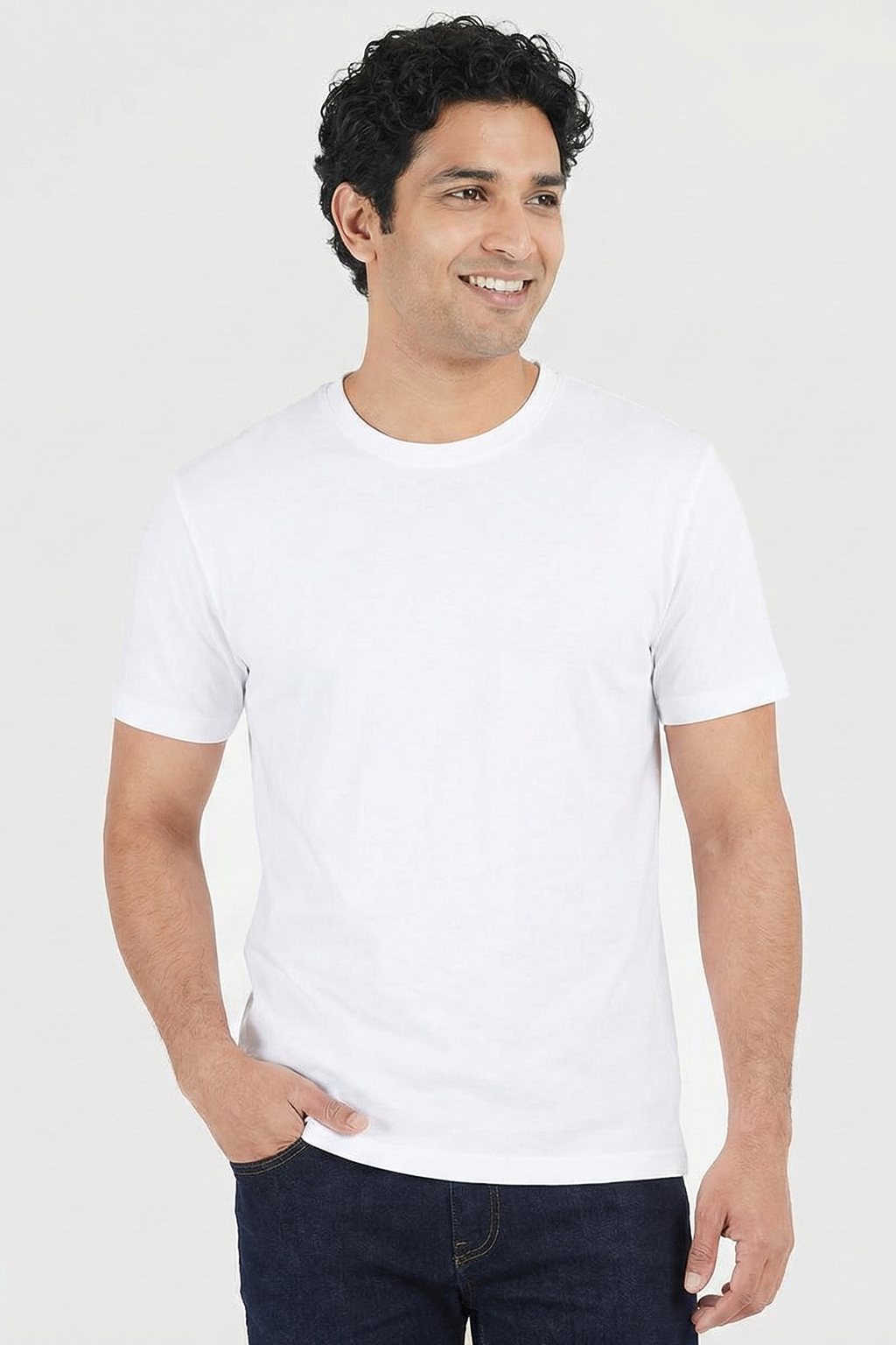 Solid White Cotton T-Shirt  Tshirts