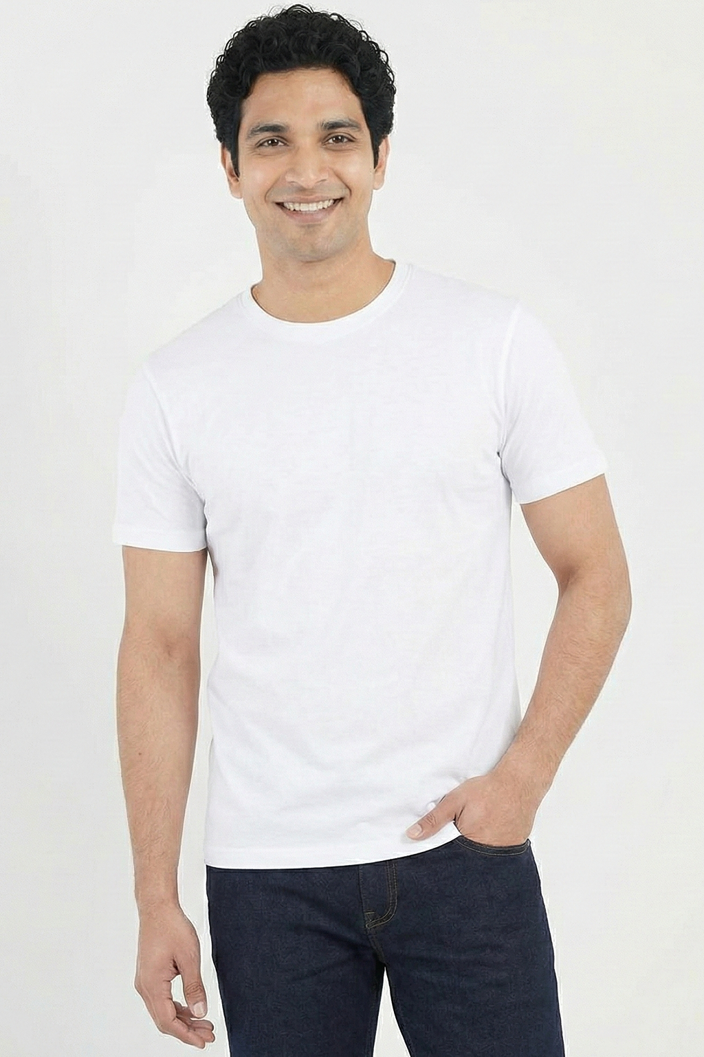 Solid White Cotton T-Shirt  Tshirts