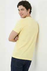 Solid Yellow Cotton T-Shirt  Tshirts